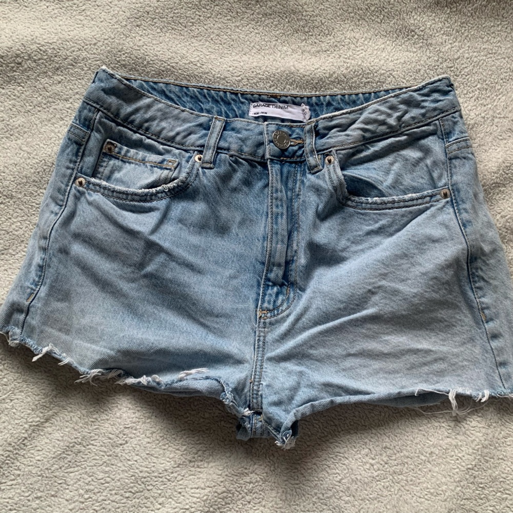 Garage Light Wash Jean Shorts